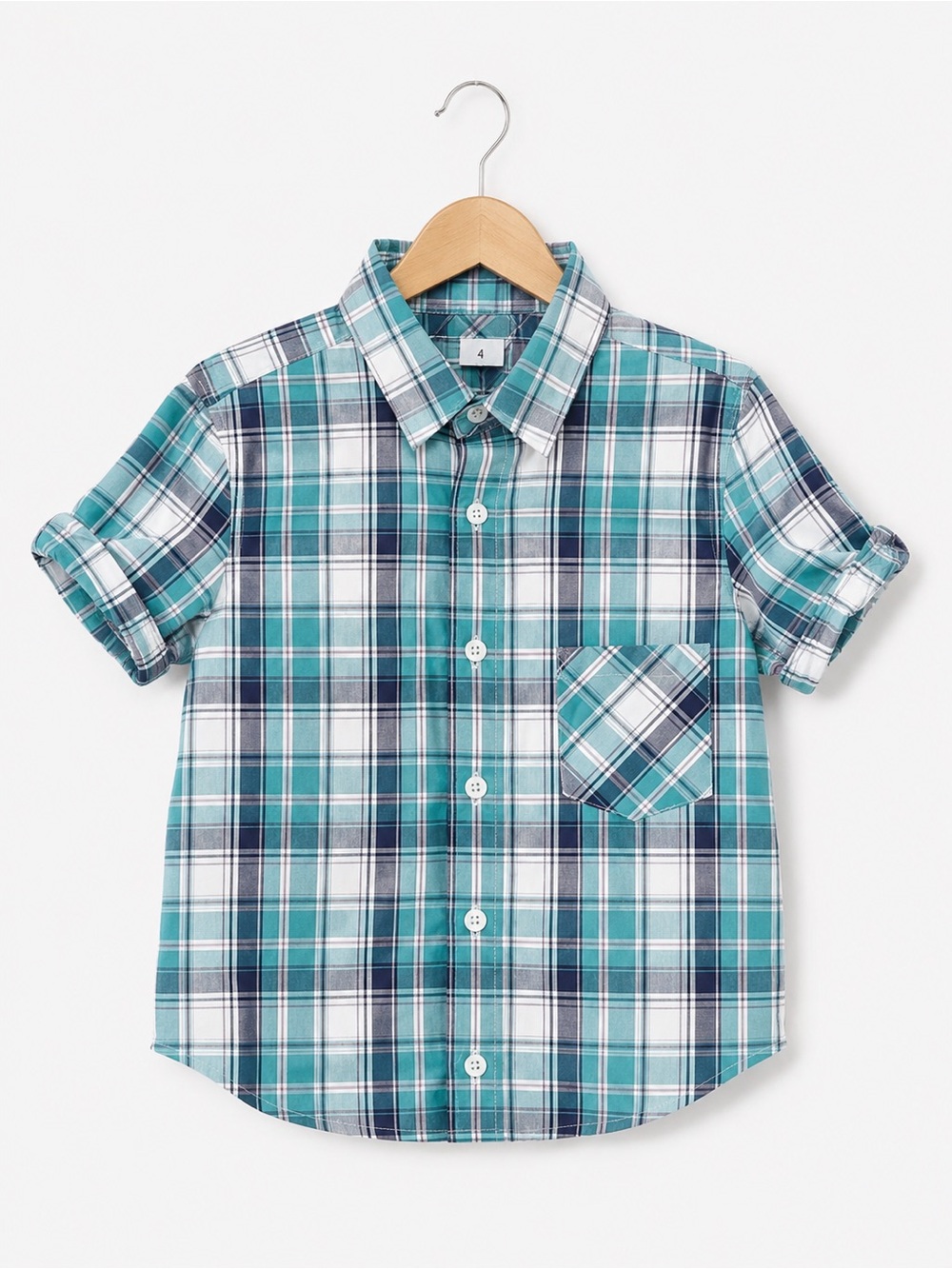NWOT New Tronjori Plaid Kids Shirt 4T